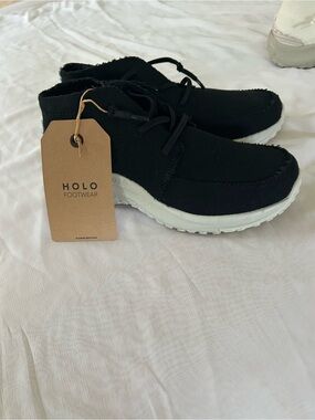 HOLO Black Women's Casual Lace-Up Sneakers